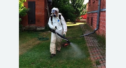 Обработка территории от клещей. Кирс